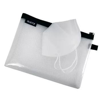 Leitz Travel Pouch water resistant WOW Medium, Unisex, Accessory bag, Medium, Zipper, Water resistant, Black