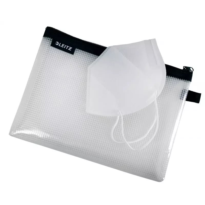 Leitz Travel Pouch water resistant WOW Medium, Unisex, Accessory bag, Medium, Zipper, Water resistant, Black