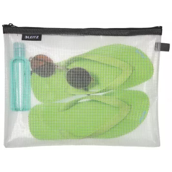 Leitz Travel Pouch water resistant WOW Large, Unisex, Accessory bag, Large, Zipper, Water resistant, Black