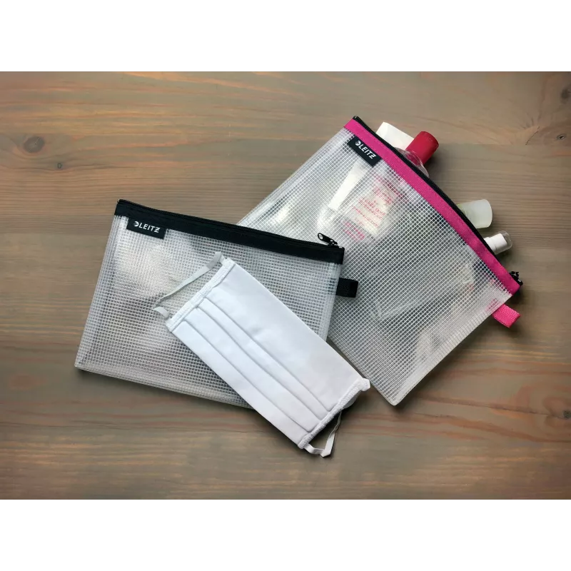 Leitz Travel Pouch water resistant WOW Large, Unisex, Accessory bag, Large, Zipper, Water resistant, Black