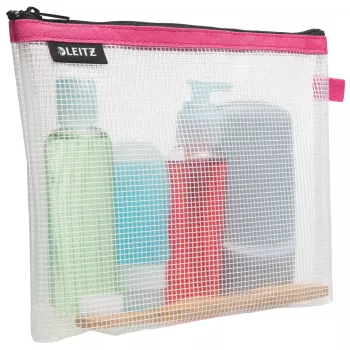 Leitz Travel Pouch Cosmetic water resistant WOW, Unisex, Accessory bag, One Size, Zipper, Water resistant, Pink
