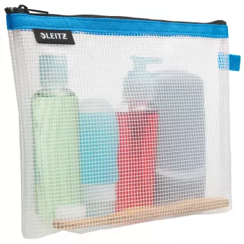 Leitz Travel Pouch Cosmetic water resistant WOW, Unisex, Accessory bag, One Size, Zipper, Water resistant, Blue