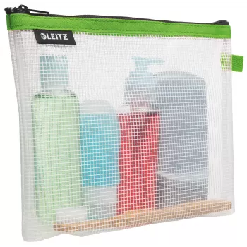 Leitz Travel Pouch Cosmetic water resistant WOW, Unisex, Accessory bag, One Size, Zipper, Water resistant, Green