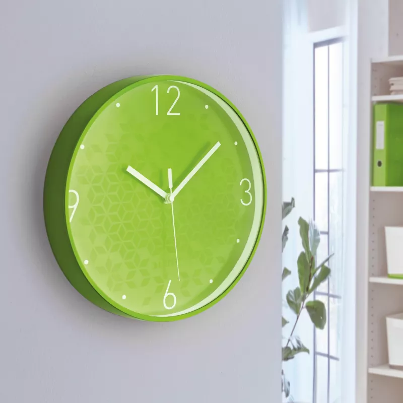 Leitz Wall Clock (Silent) WOW, Round, Green