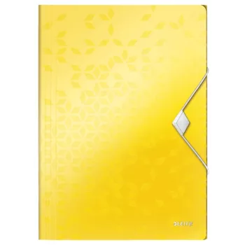 Leitz 3-Flap Folder WOW PP A4, Presentation folder, A4, Polypropylene (PP), Yellow, Portrait, 150 sheets