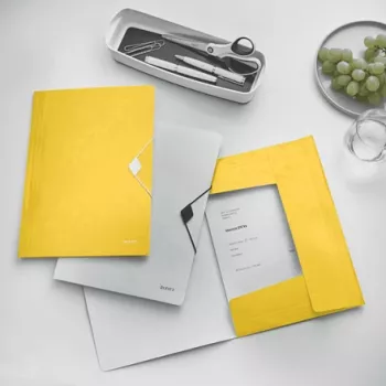 Leitz 3-Flap Folder WOW PP A4, Presentation folder, A4, Polypropylene (PP), Yellow, Portrait, 150 sheets