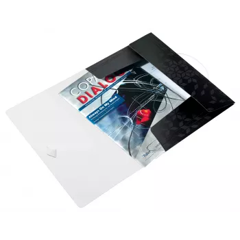 Leitz 3-Flap Folder WOW PP A4, Flap folder, A4, Polypropylene (PP), Black, Landscape/Portrait, 150 sheets