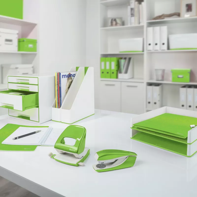 Leitz Lever Arch File 180° WOW POB/Laminated A4/50mm, A4, D-ring, Carton, Green, 350 sheets, 285 mm