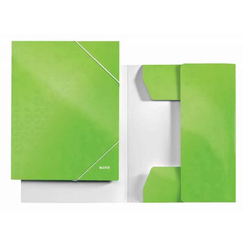 Leitz 3-Flap Folder WOW Card/POB A4, Manila folder, A4, Polypropylene (PP), Green, 250 sheets, 80 g/m²