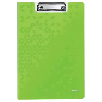 Leitz Clipboard with cover WOW, A4, Polyfoam, Green, 75 sheets, 1 pockets, 230 mm