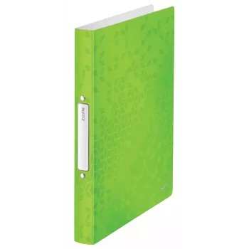Leitz Ringbinder WOW PP A4 2RR/25mm, A4, Round ring, Polypropylene (PP), Green, 190 sheets, 80 g/m²