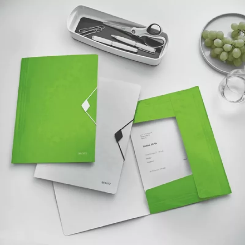 Leitz 3-Flap Folder WOW PP A4, A4, Polypropylene (PP), Green, Portrait, 150 sheets, 80 g/m²