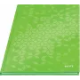 Leitz Notebook WOW A4 Squared with hardcover 90g/80sheets, Pattern, Green, A4, 80 sheets, 80 g/m², Squared paper