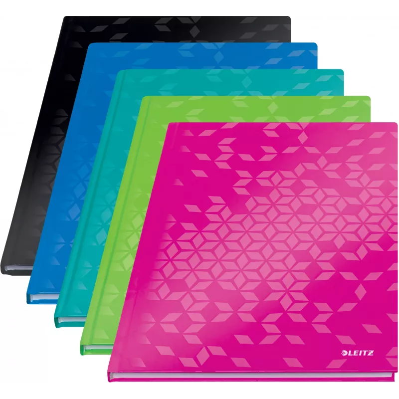 Leitz Notebook WOW A4 Squared with hardcover 90g/80sheets, Pattern, Green, A4, 80 sheets, 80 g/m², Squared paper