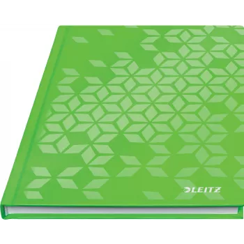 Leitz WOW Notebook A5 squared with hardcover, Pattern, Green, A5, 80 sheets, 80 g/m², Squared paper