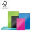 Leitz WOW Notebook A5 squared with hardcover, Pattern, Green, A5, 80 sheets, 80 g/m², Squared paper