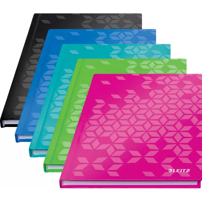 Leitz WOW Notebook A5 squared with hardcover, Pattern, Green, A5, 80 sheets, 80 g/m², Squared paper