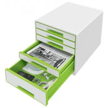 Leitz Drawer Cabinet WOW Cube 5-drawer, 5 drawer(s), Plastic, 270 mm, 287 mm, 363 mm, 3.59 kg