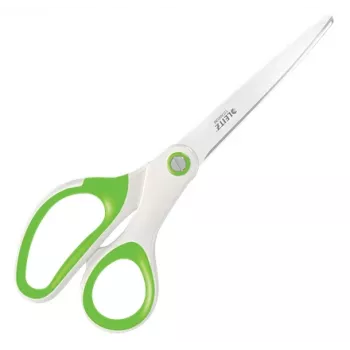 Leitz WOW Titanium Office Scissors 205 mm, Adult, Straight cut, Single, Green, White, Stainless steel, Office scissors