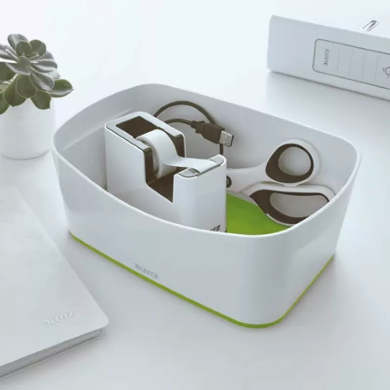 Leitz Tape Dispenser WOW, 1.9 cm, 33 m, Polystyrene (PS), Green, White, 51 mm, 126 mm