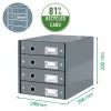 Leitz Click & Store WOW Drawer Cabinet (4 drawers), Green, Carton, 286 mm, 356 mm, 282 mm