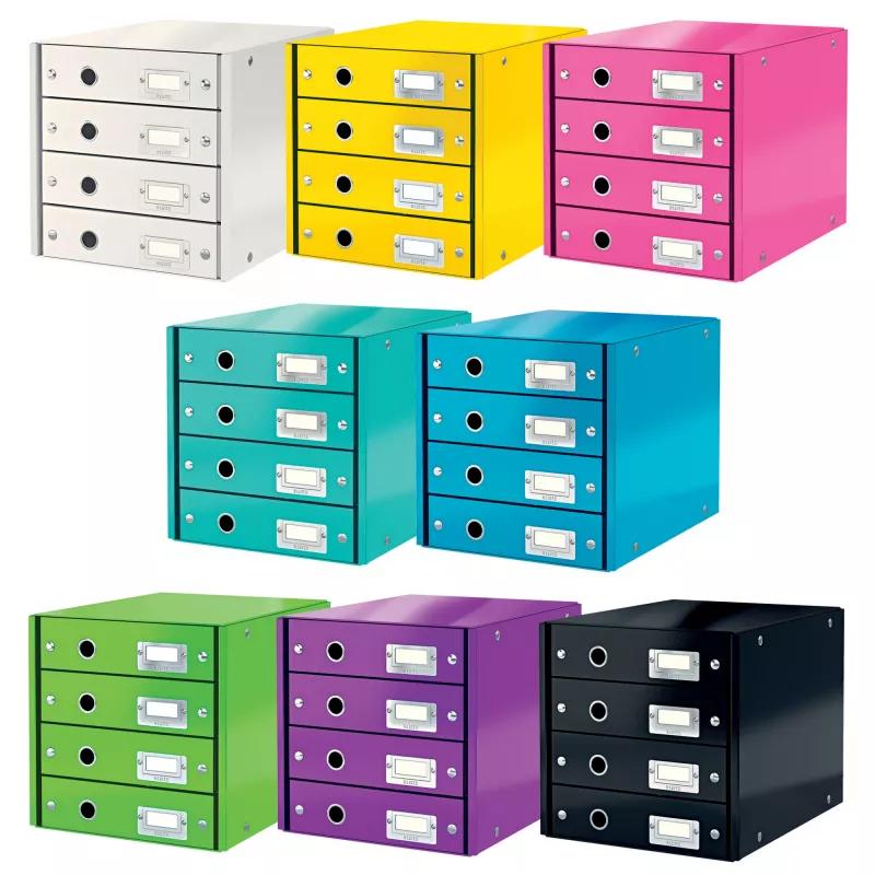Leitz Click & Store WOW Drawer Cabinet (4 drawers), Green, Carton, 286 mm, 356 mm, 282 mm