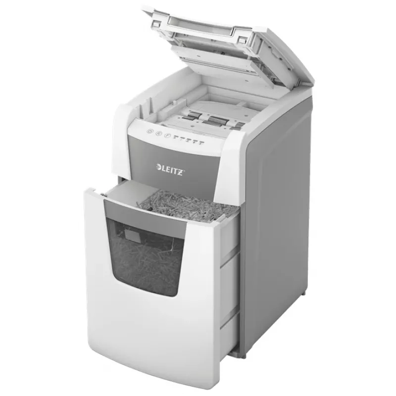 Leitz IQ Autofeed Office 150 Automatic Paper Shredder P5, Micro-cut shredding, 22 cm, 2 x 15 mm, 44 L, 500 sheets, 55 dB