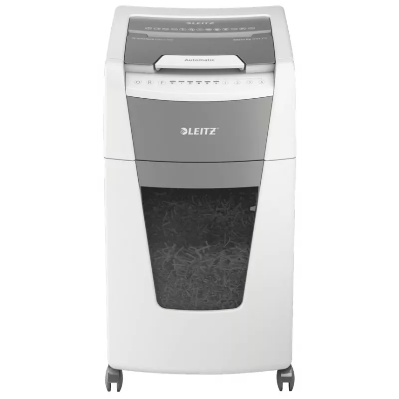 Leitz IQ Autofeed Office 300 Automatic Paper Shredder P5, Micro-cut shredding, 22 cm, 2 x 15 mm, 60 L, 700 sheets, 55 dB