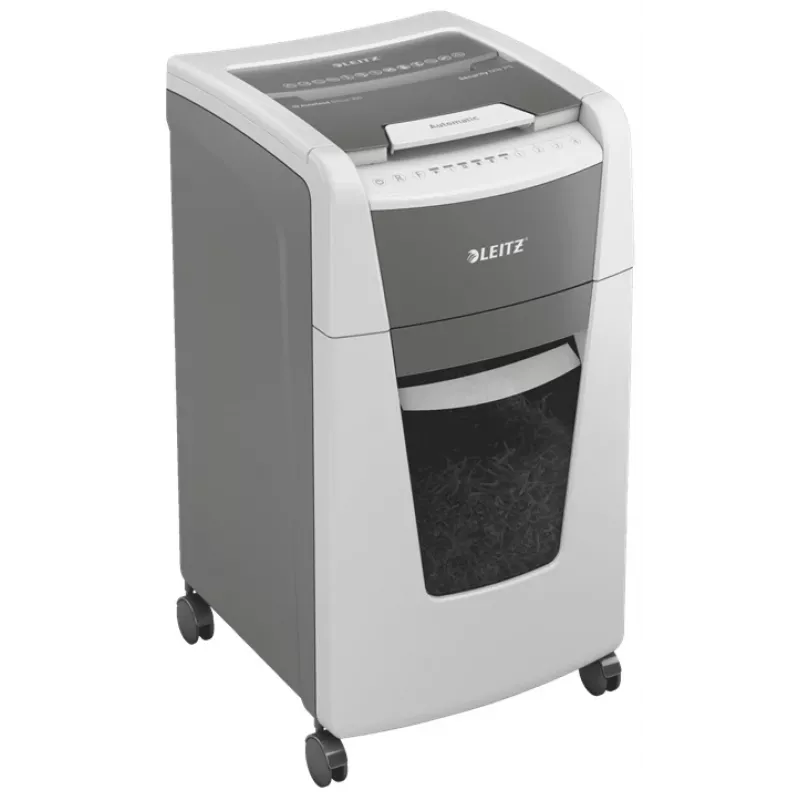 Leitz IQ Autofeed Office 300 Automatic Paper Shredder P5, Micro-cut shredding, 22 cm, 2 x 15 mm, 60 L, 700 sheets, 55 dB