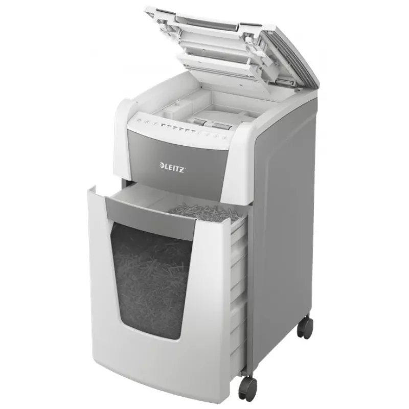 Leitz IQ Autofeed Office 300 Automatic Paper Shredder P5, Micro-cut shredding, 22 cm, 2 x 15 mm, 60 L, 700 sheets, 55 dB