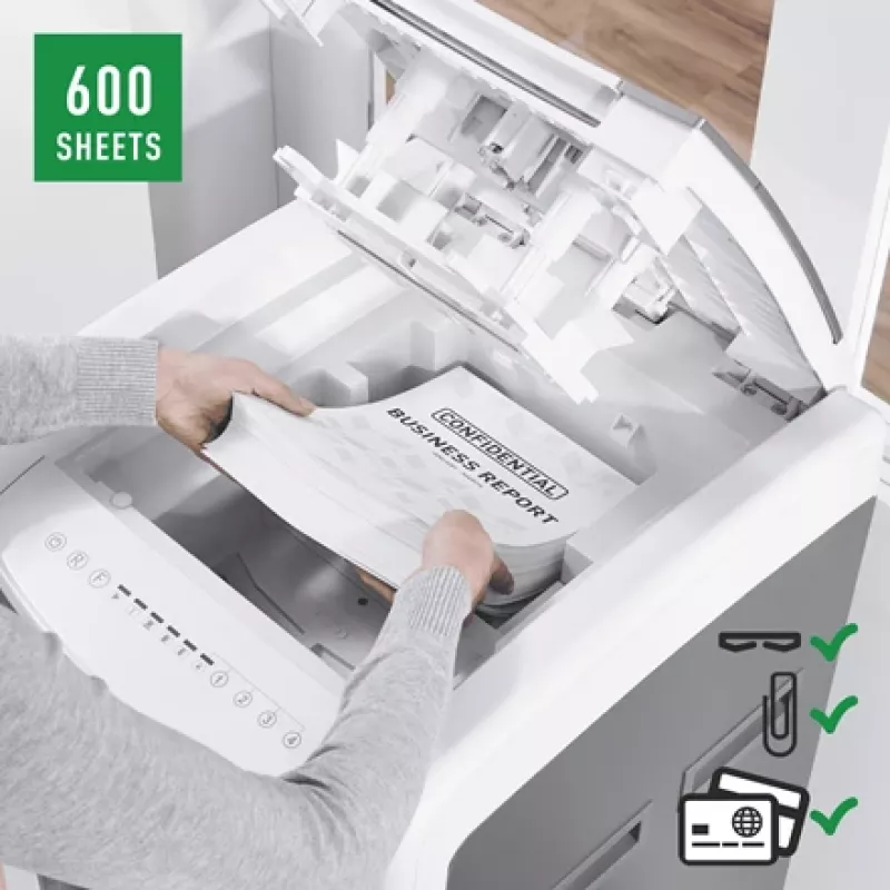 Leitz IQ Autofeed Office Pro 600 Automatic Paper Shredder P4