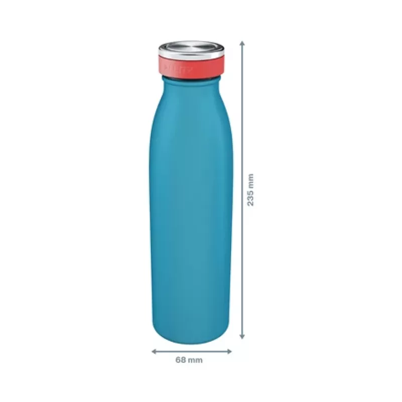 Leitz Cosy Insulated Water Bottle 500 ml, Blue, Stainless steel, 68 mm, 68 mm, 235 mm, 280 g