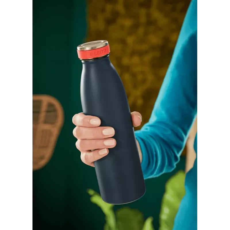 Leitz Cosy Insulated Water Bottle 500 ml, Black, Stainless steel, 68 mm, 68 mm, 235 mm, 280 g