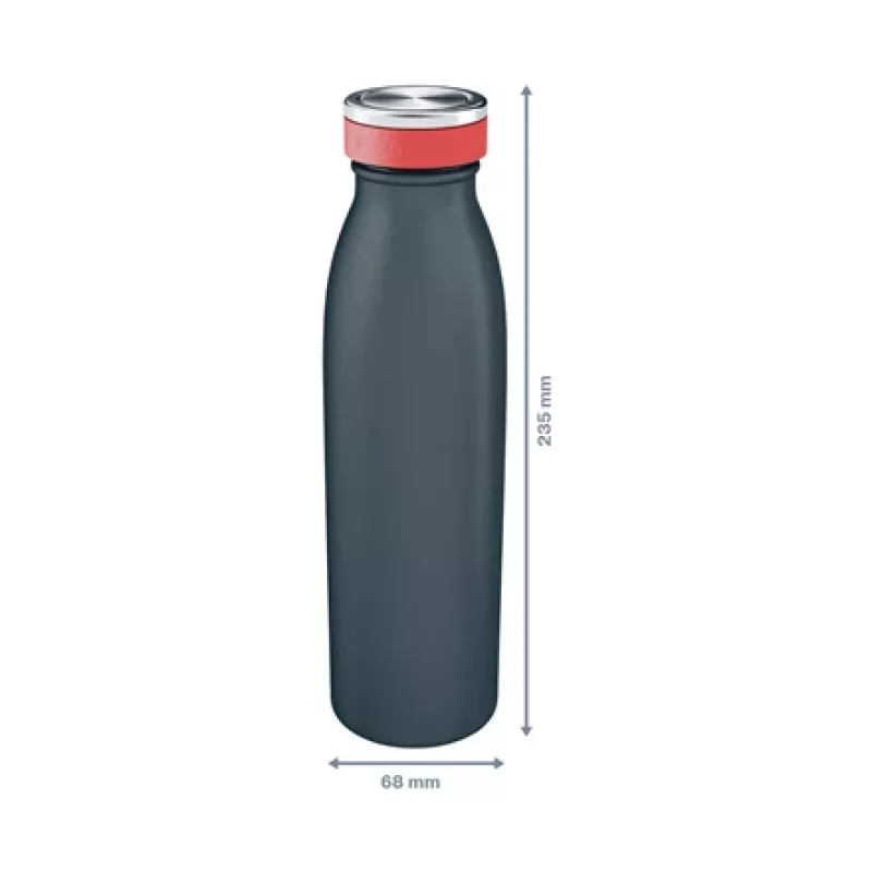 Leitz Cosy Insulated Water Bottle 500 ml, Black, Stainless steel, 68 mm, 68 mm, 235 mm, 280 g