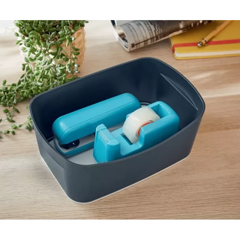 Leitz Cosy Tape Dispenser, 1.9 cm, 33 m, Acrylonitrile butadiene styrene (ABS), Blue, 75 mm, 56 mm