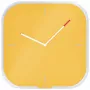 Leitz Cosy Silent Glass Wall Clock, Square, Yellow, 300 mm, 300 mm, 40 mm, 1.6 kg