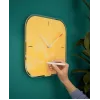 Leitz Cosy Silent Glass Wall Clock, Square, Yellow, 300 mm, 300 mm, 40 mm, 1.6 kg