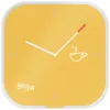 Leitz Cosy Silent Glass Wall Clock, Square, Yellow, 300 mm, 300 mm, 40 mm, 1.6 kg