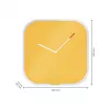 Leitz Cosy Silent Glass Wall Clock, Square, Yellow, 300 mm, 300 mm, 40 mm, 1.6 kg