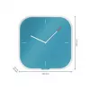 Leitz Cosy Silent Glass Wall Clock, Square, Blue, 300 mm, 300 mm, 40 mm, 1.6 kg