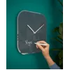 Leitz Cosy Silent Glass Wall Clock, Square, Black, 300 mm, 300 mm, 40 mm, 1.6 kg