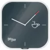 Leitz Cosy Silent Glass Wall Clock, Square, Black, 300 mm, 300 mm, 40 mm, 1.6 kg