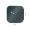Leitz Cosy Silent Glass Wall Clock, Square, Black, 300 mm, 300 mm, 40 mm, 1.6 kg