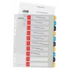 Leitz Cosy 1-10 Printable Index, PP, Numeric tab index, Polypropylene (PP), Portrait, A4 Maxi, 245 mm, 305 mm