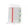Leitz Cosy 1-10 Printable Index, PP, Numeric tab index, Polypropylene (PP), Portrait, A4 Maxi, 245 mm, 305 mm