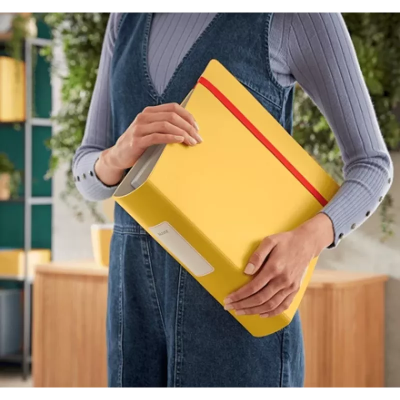 Leitz 180° Active Cosy Lever Arch File 80mm, A4, Polyfoam, Yellow, 500 sheets, 80 g/m², 8.2 cm