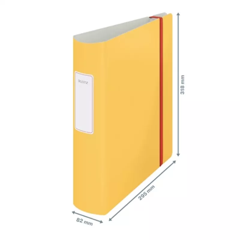Leitz 180° Active Cosy Lever Arch File 80mm, A4, Polyfoam, Yellow, 500 sheets, 80 g/m², 8.2 cm