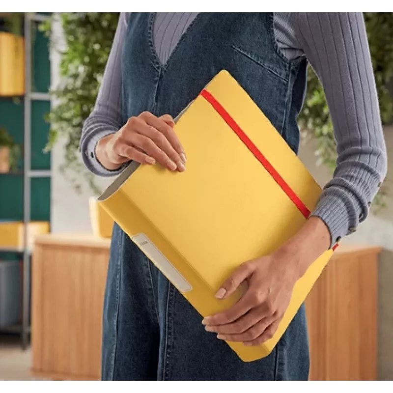 Leitz 180° Active Cosy Lever Arch File 60mm, A4, Polyfoam, Yellow, 350 sheets, 80 g/m², 6.5 cm