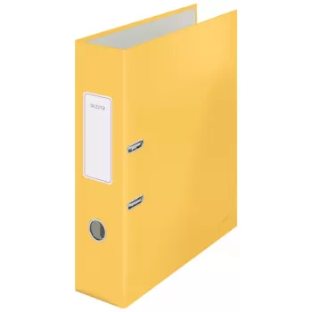 Leitz 180° Cosy Lever Arch File Soft Touch 80mm, A4, Carton, Yellow, Textured surface, 600 sheets, 80 g/m²