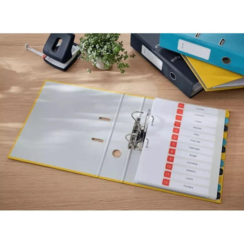 Leitz 180° Cosy Lever Arch File Soft Touch 80mm, A4, Carton, Yellow, Textured surface, 600 sheets, 80 g/m²